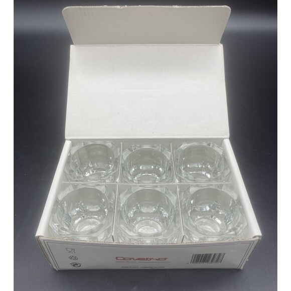 VTG Covetro Luxor CLEAR Glass Egg Cups Made In Italy 2” Set Of 6 - Picture 8 of 8